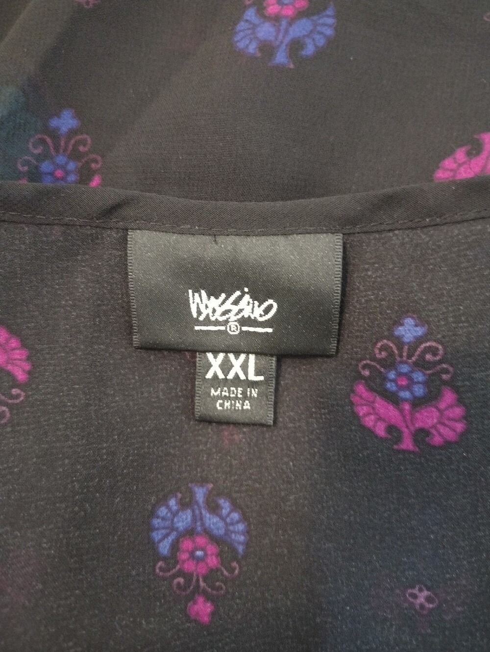 Mossimo Women's Black Sheer Blouse Size XXL - Picture 4 of 5